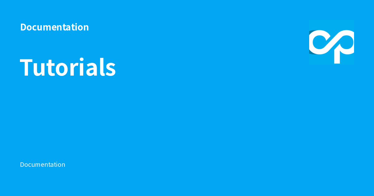 Tutorials - Documentation