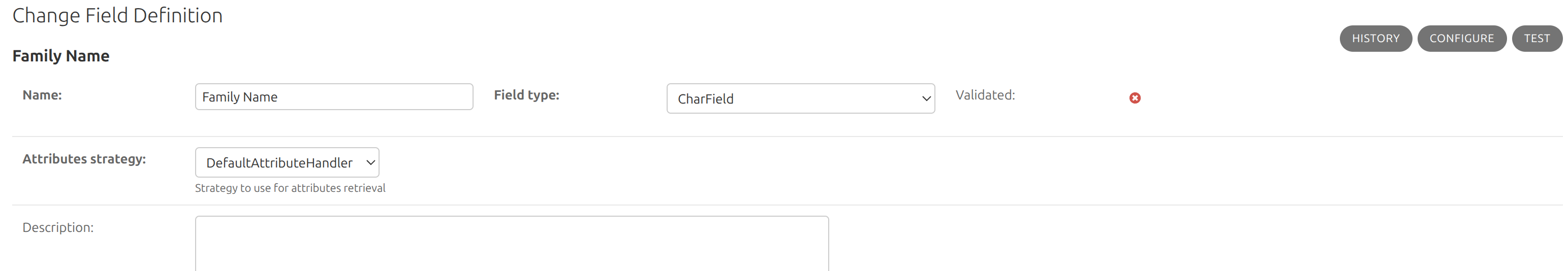 Change Field Definition