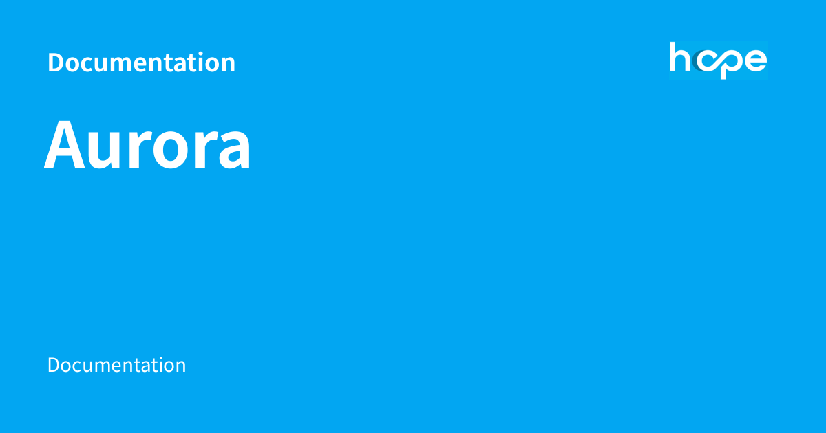 Aurora - Documentation