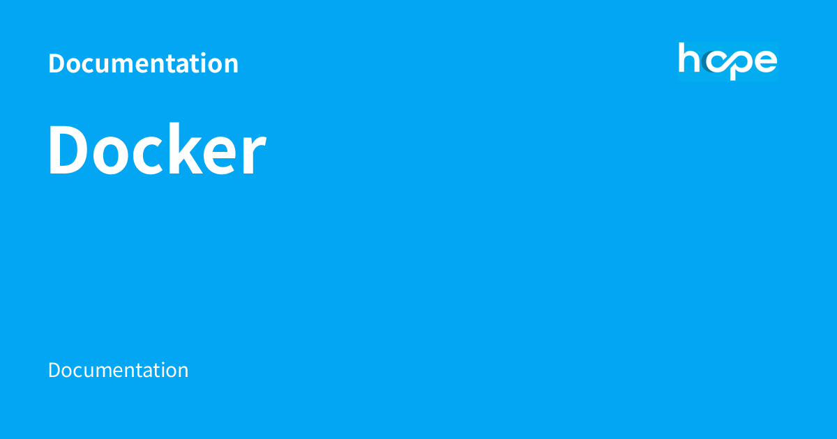Docker - Documentation