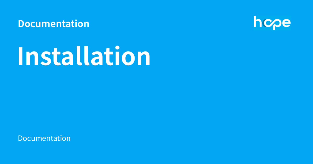 Installation - Documentation