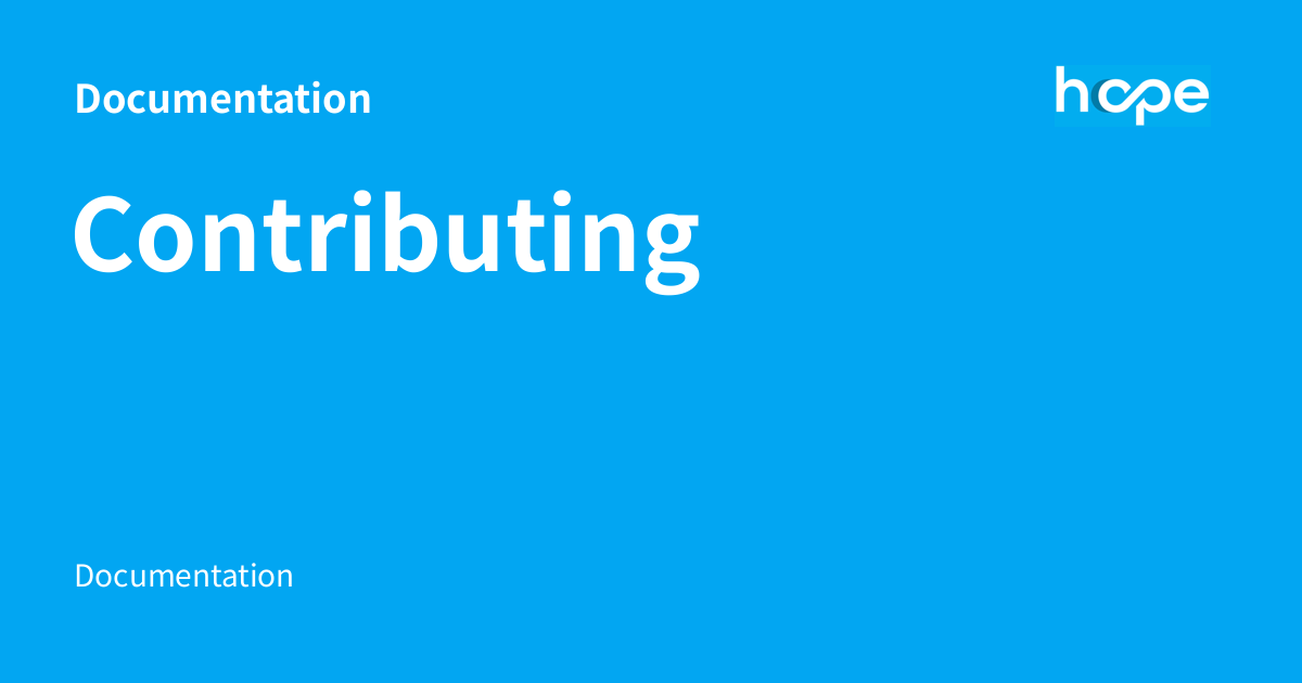 Contributing - Documentation