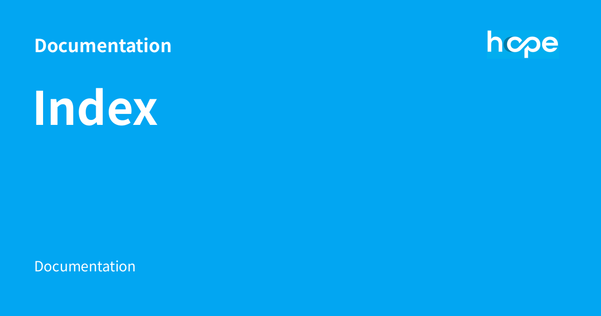 Index - Documentation