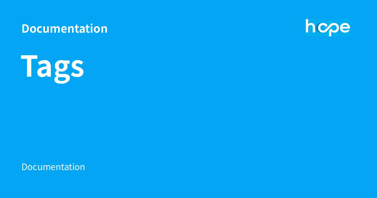 Tags - Documentation