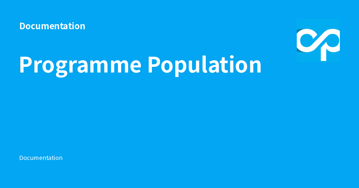 Programme Population - Documentation