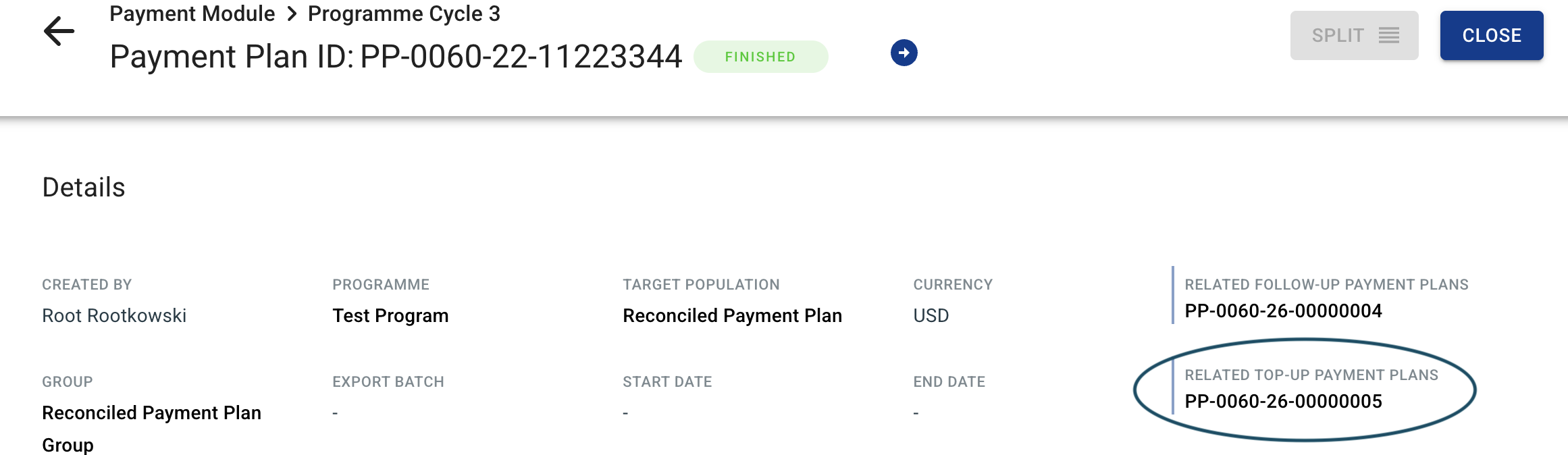 Top-Up displayed in related